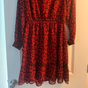LG, banana republic, Red animal print dress